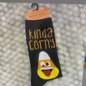 Halloween Novelty Socks with Candy Corn Design